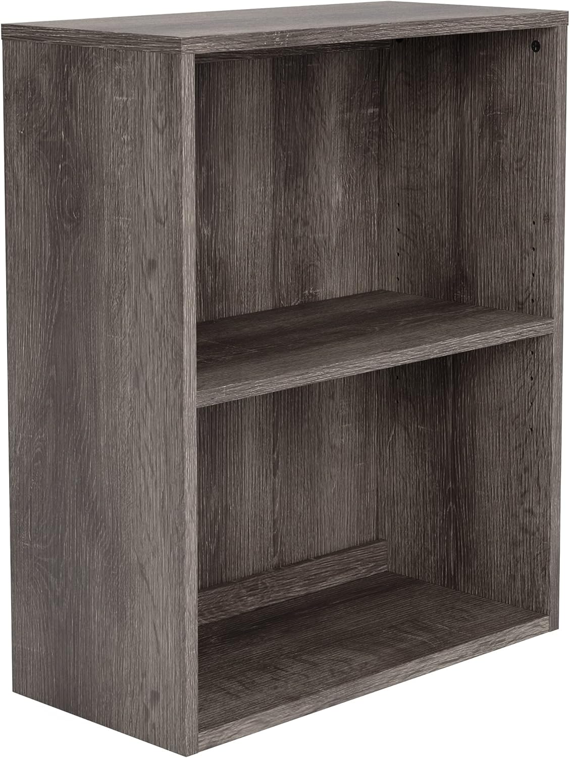 2 Pack of 2 Warm Brown Bookcase with 2 Adjustable Shelves T65757