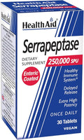 Serrapeptase 250,000 SPU 30 Tablets Vegan Enteric Coated O21974