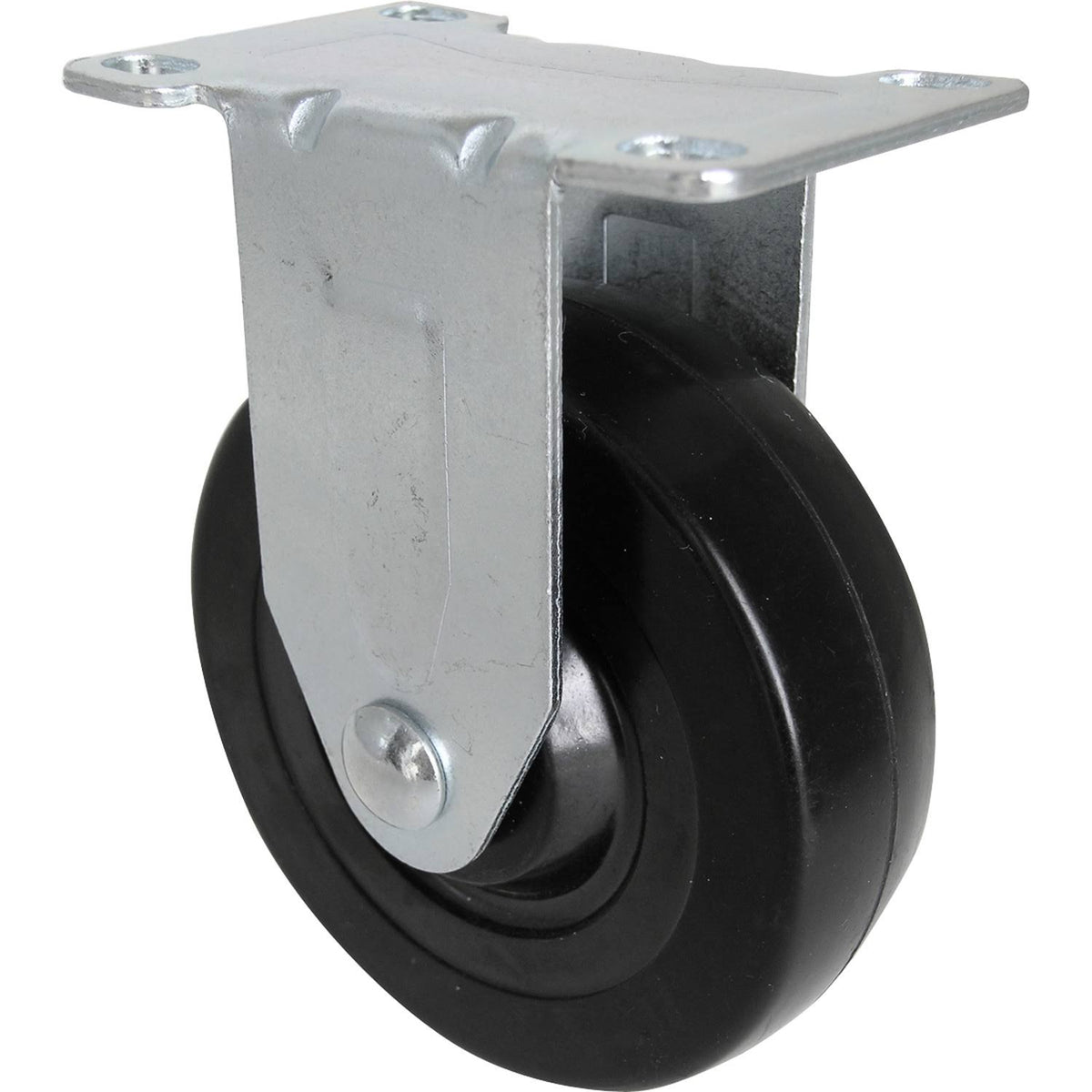 4 in. Rubber Wheel Rigid Plate Caster X23089