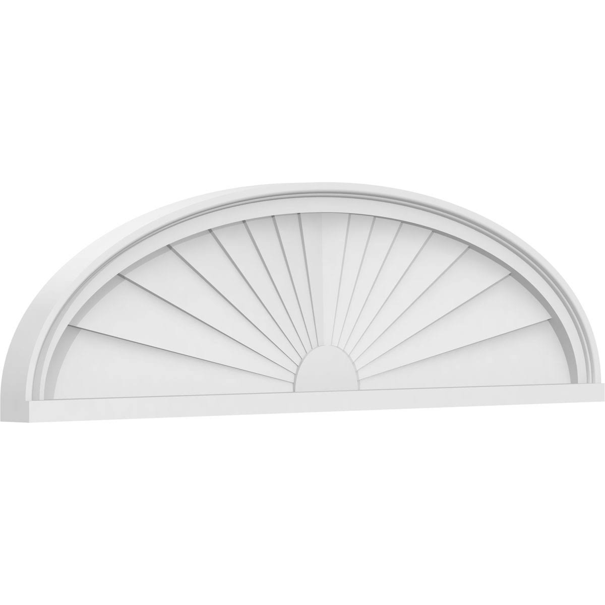 42x22W x 11-1/2x22H x 2x22P Elliptical Sunburst PVC Pediment V78802