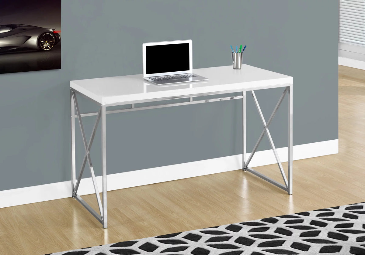 Glossy White Laminate Computer Desk R208124