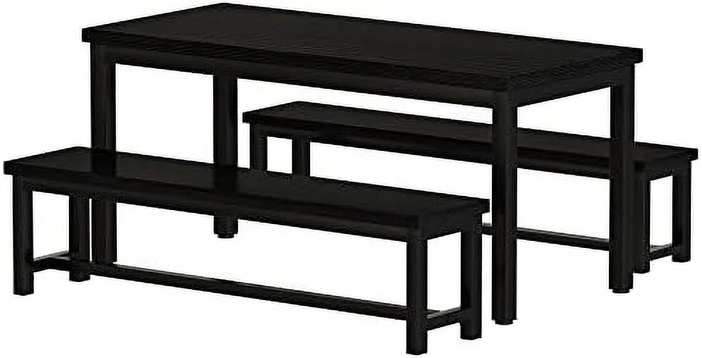Black 4 Person Space Saving Kitchen Table Set with Rack Z2953