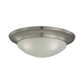 Brushed Nickel Three Light Ceiling Flush Mount J986916