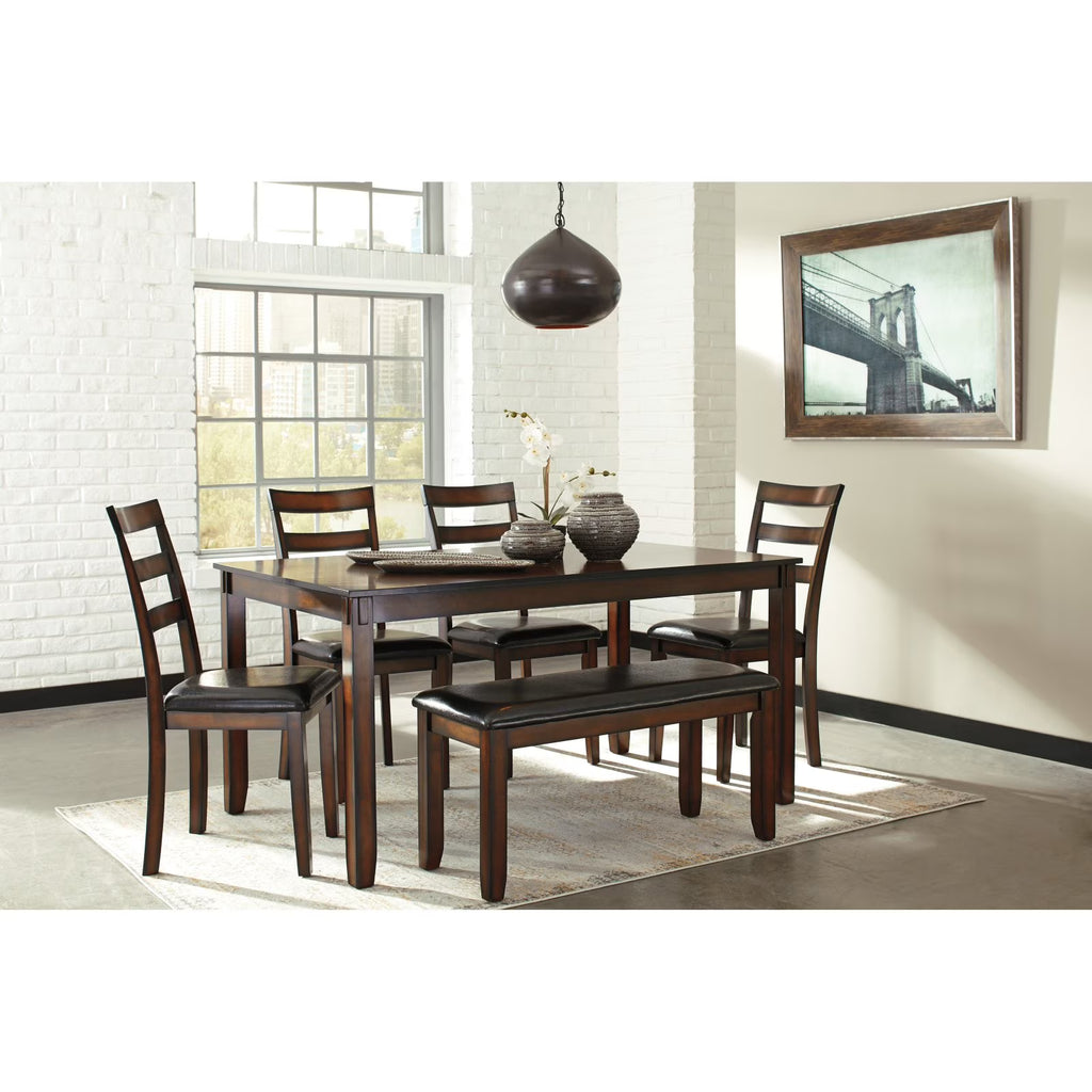 6 Piece Engineered Wood Dining Set in Brown I4087
