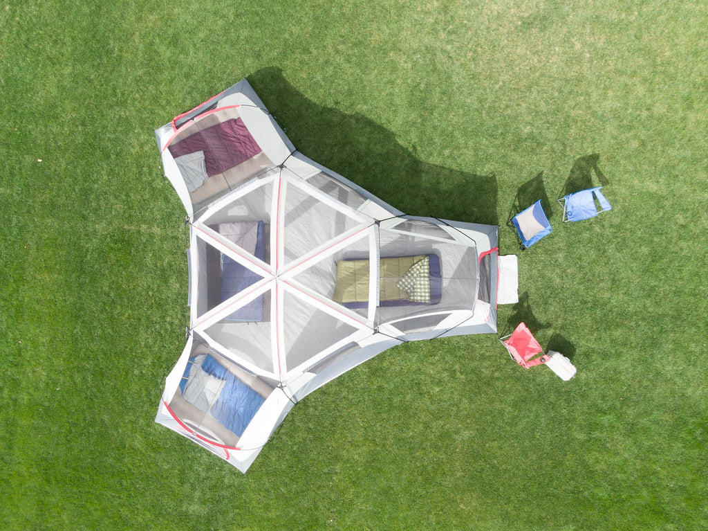20-Person 4-Room Cabin Tent with 3 Separate Entrances D30592