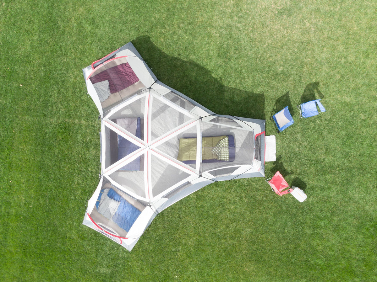 20-Person 4-Room Cabin Tent with 3 Separate Entrances D30592